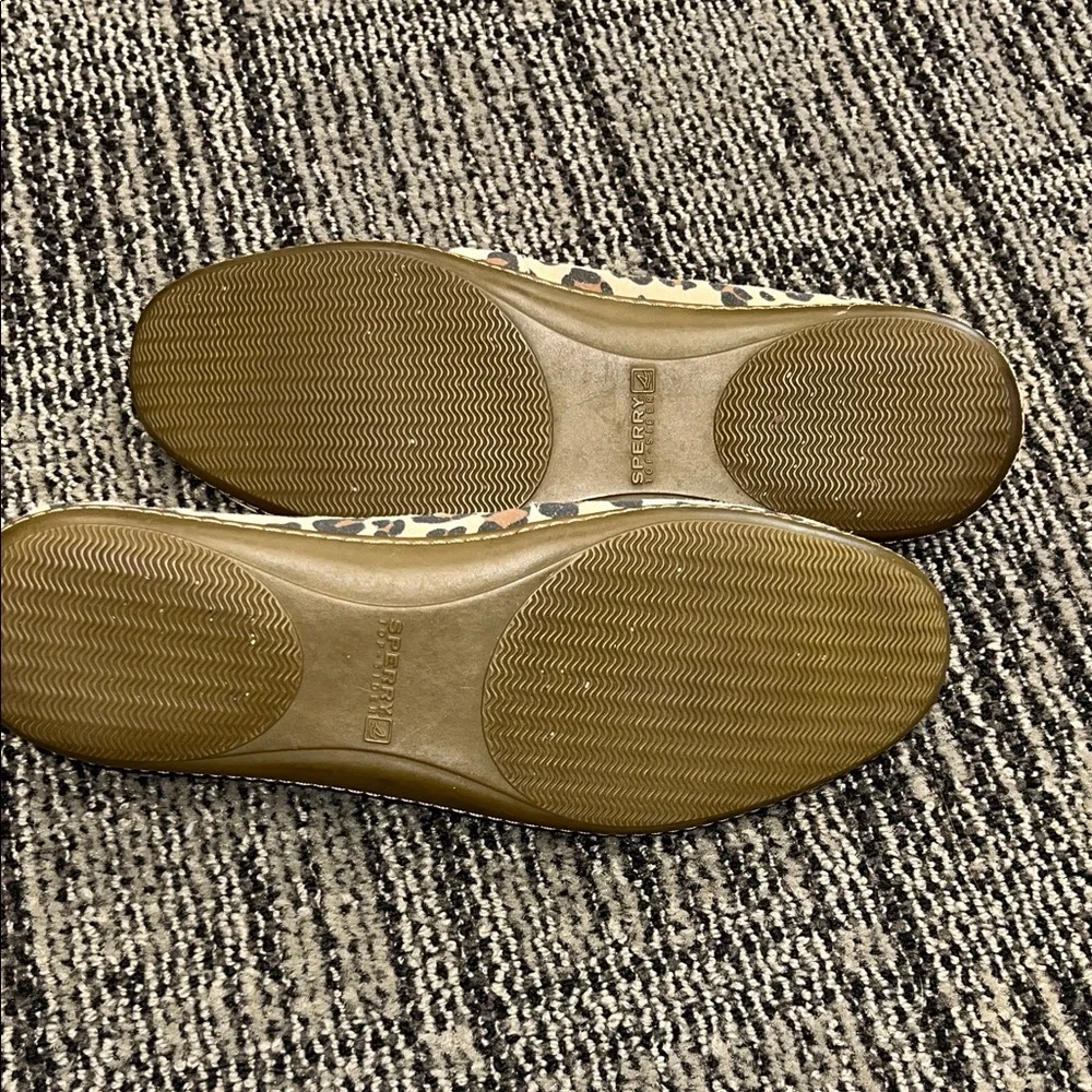 SPERRY SUEDE LEOPARD DRIVING LOAFERS WOMENS 8M - Picture 3 of 4